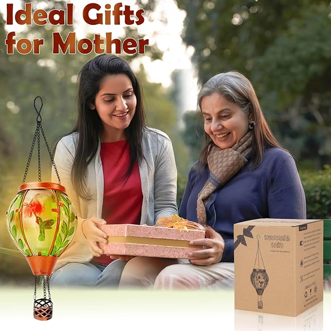 Hummingbird Solar Hot Air Balloon Lantern, Outdoor Decor - Image 7
