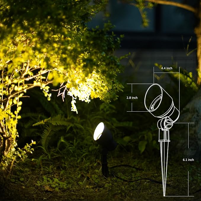 Malibu 8 Pack Low Voltage Spotlights Outdoor Landscape Lighting 20W 145 Lumens - Image 8
