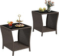 kinbor Outdoor Wicker Side Table by kinbor
