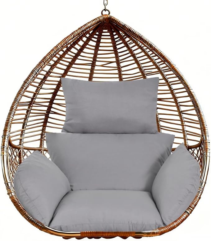 Indoor Outdoor Hanging Egg Chair Cushion Replacement Soft Swing Basket Chair by ChairCushions