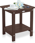 Y&M Outdoor Side Table, HIPS Adirondack Small Double Layer Table, Waterproof by YM