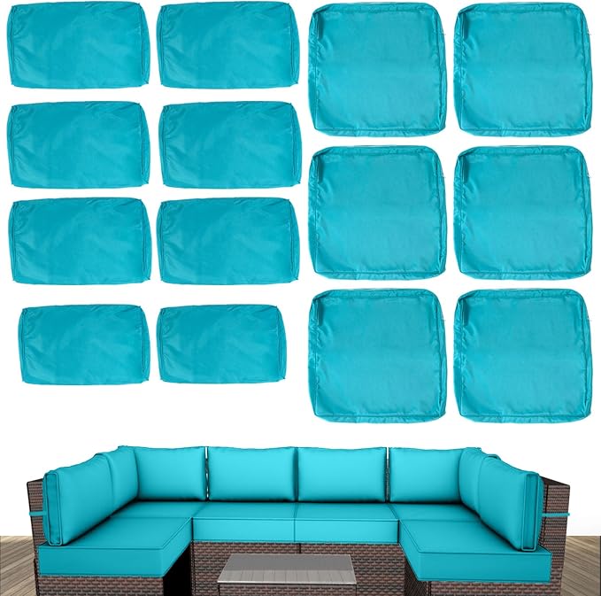 Outdoor Cushion Covers for Patio Furniture, Patio Cushion Covers Replacement by SpaceHop
