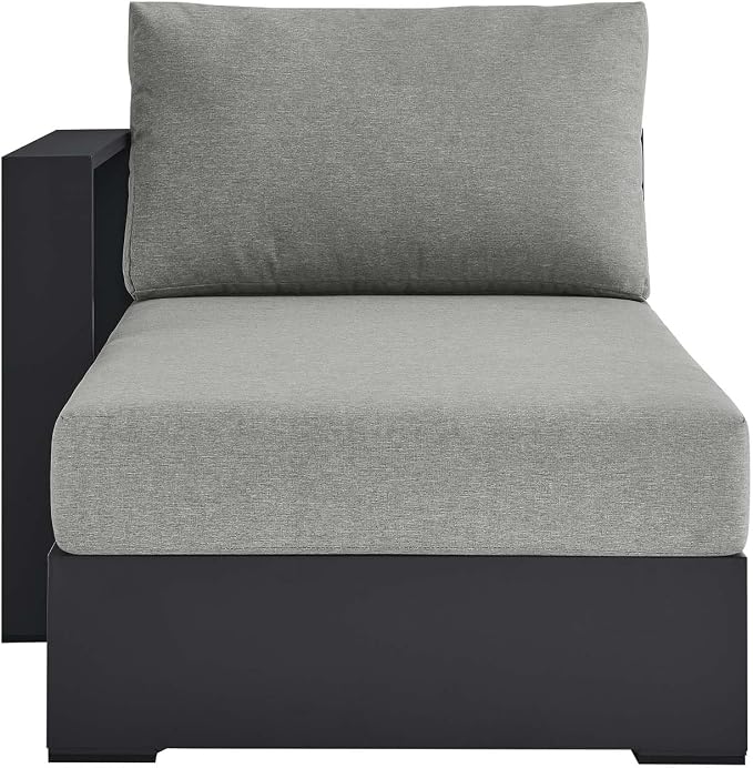 Modway Tahoe Aluminum Outdoor Chaise Lounge Gray - Image 6