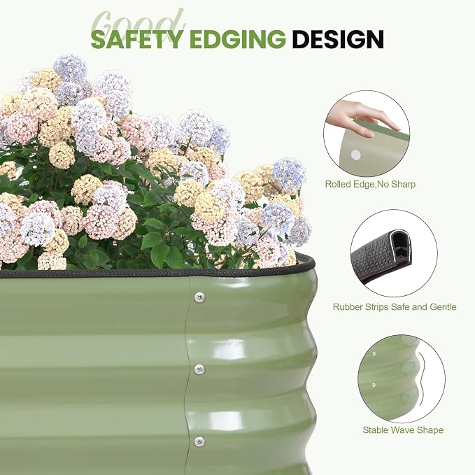 G GOOD GAIN 3-in-1 Adjustable Raised Garden Bed Kit | Galvanized Planter Boxes - Image 4