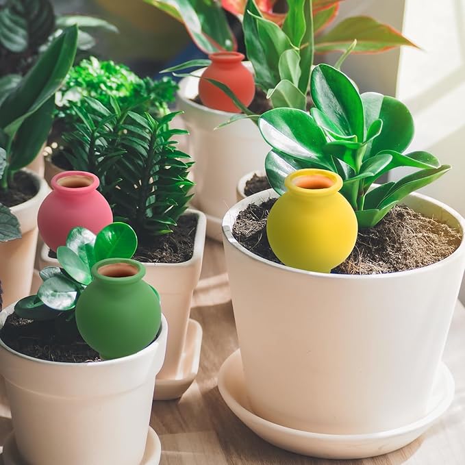 Terracotta Watering Spikes, 4 Pack Self Watering Globes, Slow Release Self - Image 4