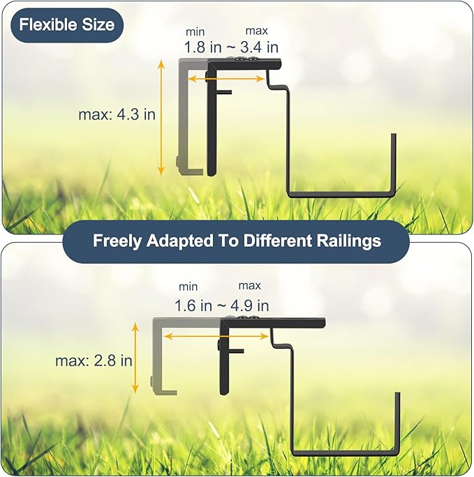 smusei 4 Pack Railing Planter Box Window Boxes Planters - Image 4