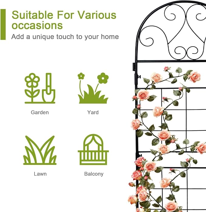 hogardeck 1PC 45x14 Inch Heavy Duty Metal Trellis - Image 5