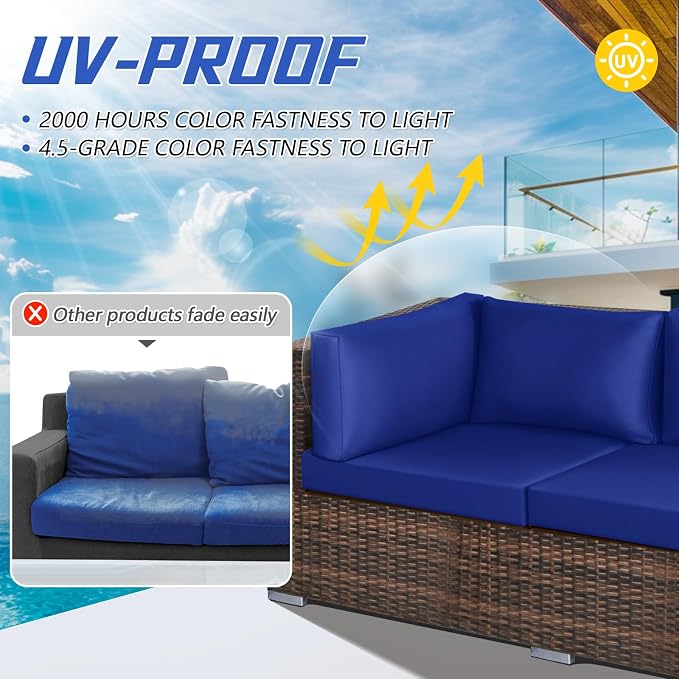 Patelai 11 Pcs Waterproof Patio Cushion Covers - Image 2