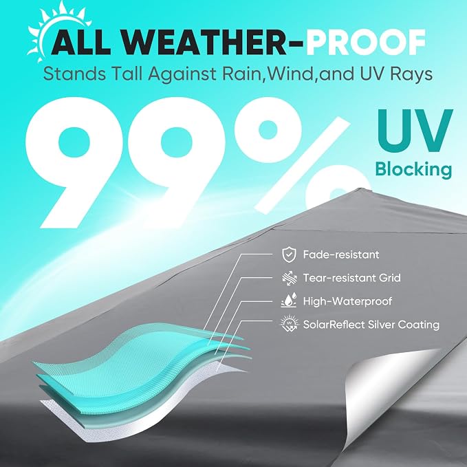 Sekey 10x10 Pop Up Canopy with One Push Setup-Easy Up Canopy with 99% UV - Image 4