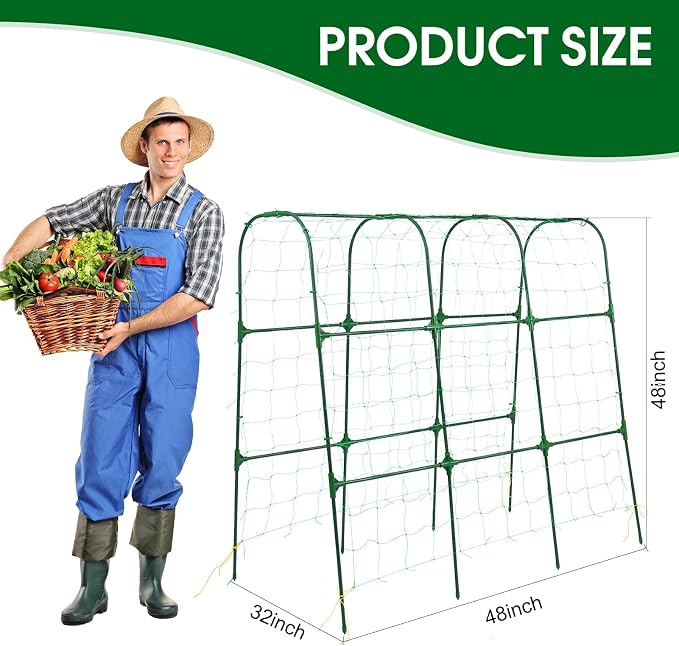 Garden Trellis for Climbing Plants Outdoor, Cucumber Trellis for Raised Bed - Image 4