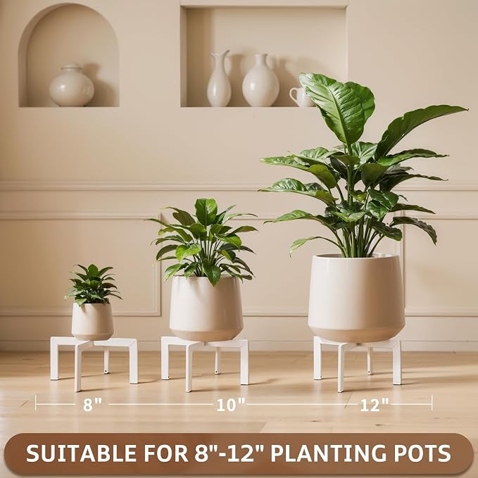 IZIDDO Plant Stand Indoor Outdoor, Metal Mid-Century Pot Stand, Modern Plant - Image 2