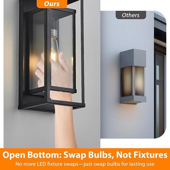 14" Outdoor Wall Lights Fixtures, Waterproof Outdoor Wall Lantern Modern Front - Image 4