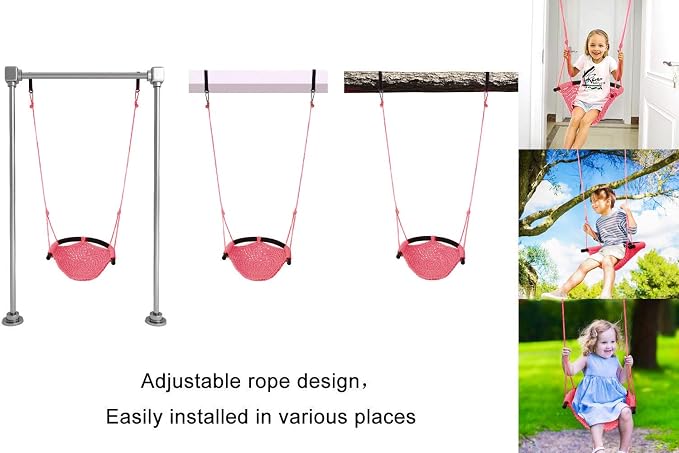 JKsmart 2 Pack Kids Swing Seat, Heavy Duty Rope Play Secure Children Swing Set - Image 6