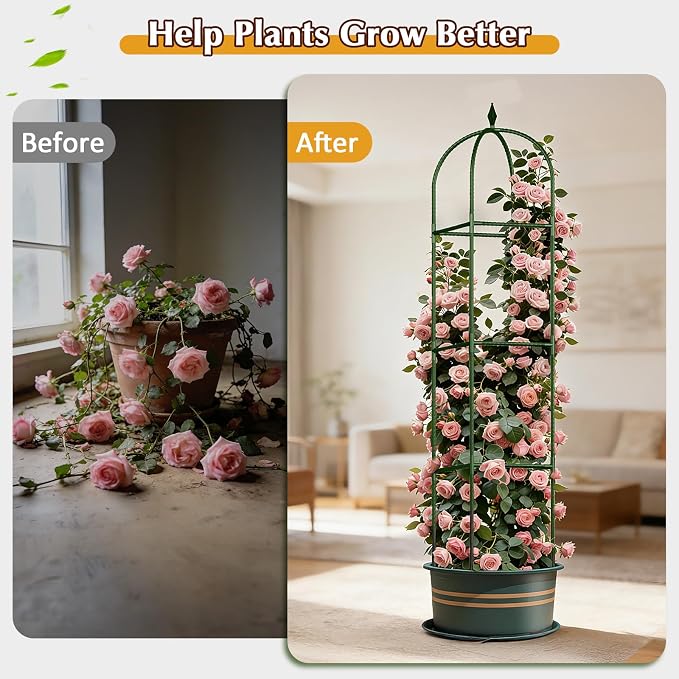 Garden Trellis for Climbing Plants, Tomato Cage, Cucumber Trellis, Rustproof - Image 5