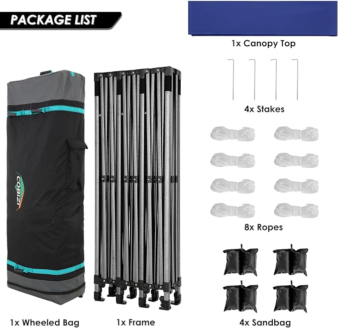 COBIZI 10x30 Pop up Canopy, Heavy Duty Outdoor Party Tents - Image 7