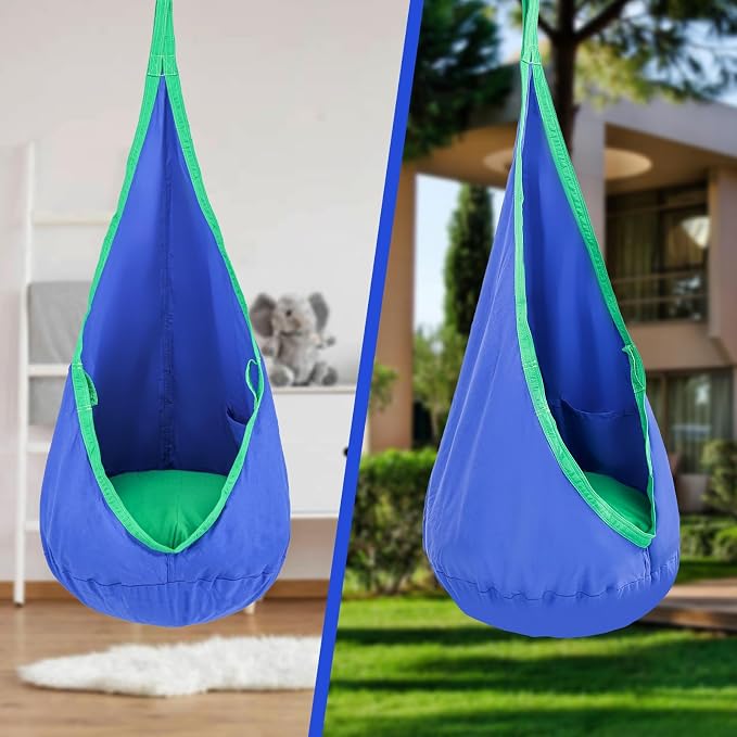 YAERSI Kids Pod Swing Seat, Cotton Hammock Chair - Image 6