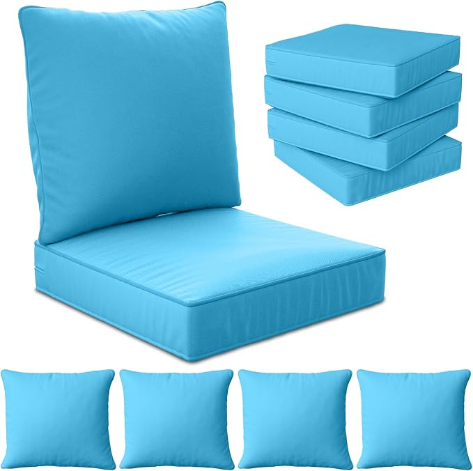 24" x 24" x 6" Outdoor Deep Seat Cushions Set by Unknown
