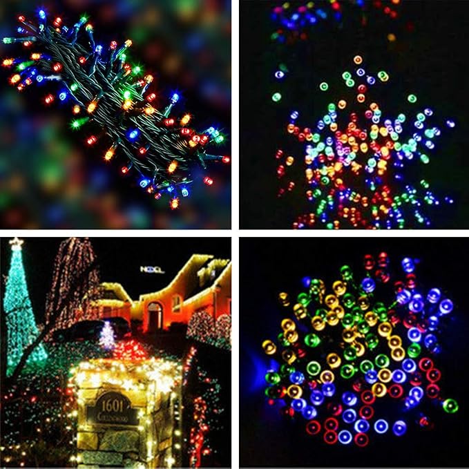 HOME LIGHTING 66ft Christmas Decorative Mini Lights, 200 LED Green Wire Fairy - Image 3