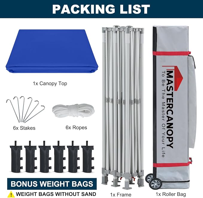 MASTERCANOPY Pop Up Canopy Tent Commercial Grade 10x20 Instant Shelter - Image 9