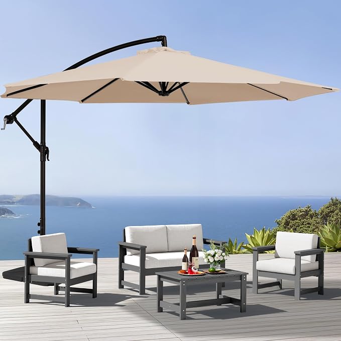 SERWALL 4 Pieces HDPE Outdoor Sofa Set by SERWALL