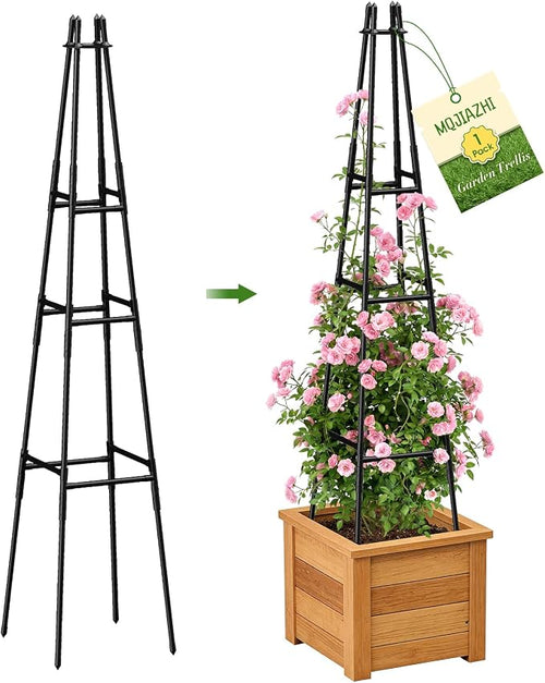 1 Pack Garden Obelisk Trellis for Climbing Plants Outdoor Indoor Pots, Plant by GrowYourGreenParadise