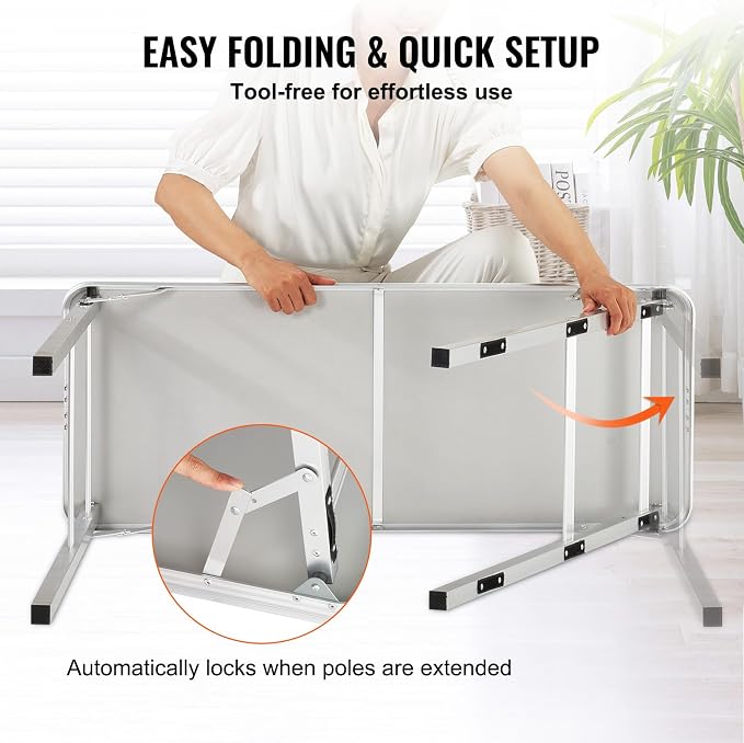 VEVOR Folding Portable Bar Table, Tradeshow Podium Table - Image 6