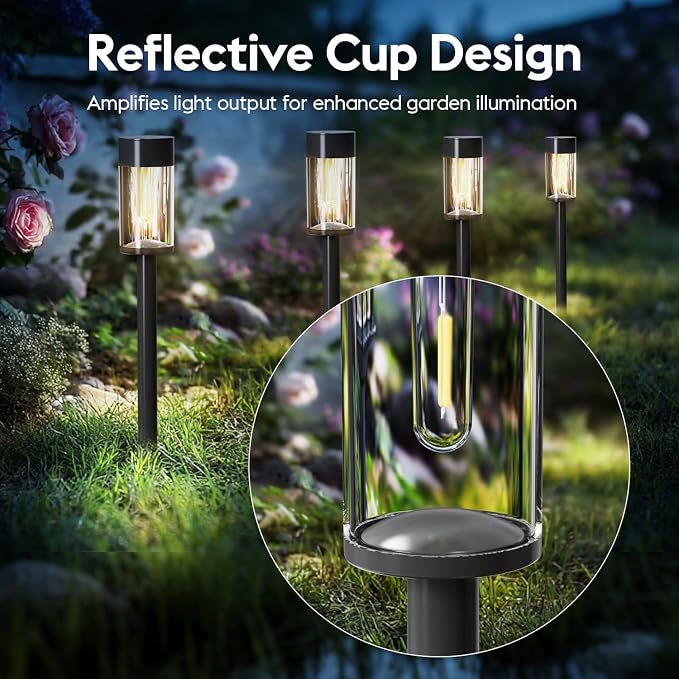 8 Pack Solar Pathway Lights Outdoor Waterproof, High Brightness LED Solar - Image 5