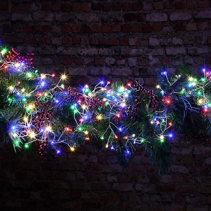 2 Pack Solar Powered Fairy String Lights Outdoor Waterproof 8 Modes Twinkle - Image 5