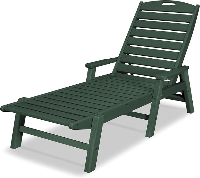 POLYWOOD NCC2280MA-P Nautical Arms Chaise, One Size by POLYWOOD