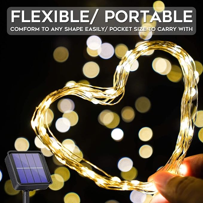 SUDDUS 2 Pack Total 66ft 200 Led Solar Fairy Lights Outdoor Waterproof - Image 7