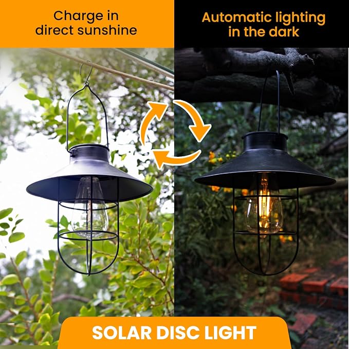 2 Pack ‌Solar Lanterns Outdoor Waterproof Ideal as Gifts - Image 2