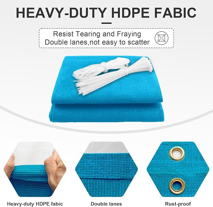 Cool Area Sun Shade Cloth with Grommets 5×8 FT Shade Panel Shade Tarp Screen - Image 5
