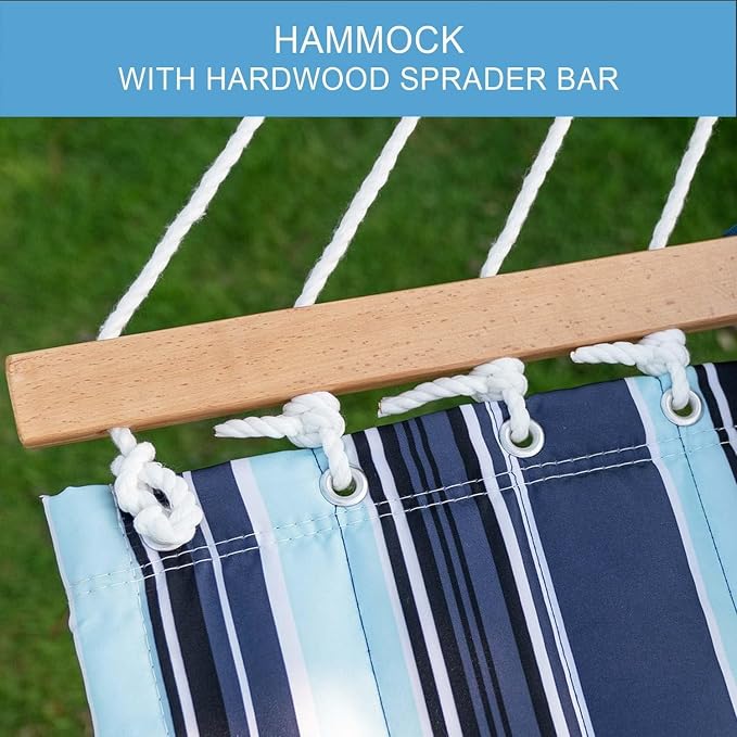 Lazy Daze Hammocks 12 FT Quilted Fabric Double Hammock - Image 5