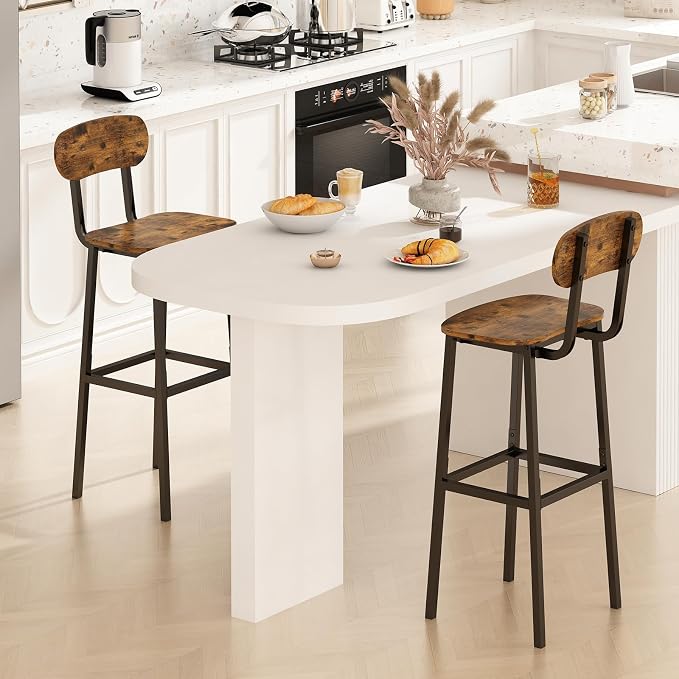 GILLAS Set of 2 Bar Stools, Modern Bar Stool - Image 5