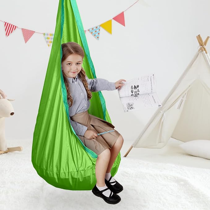 Kids Swing Seat Hammock Chair Indoor Outdoor Hanging Chair - Image 2