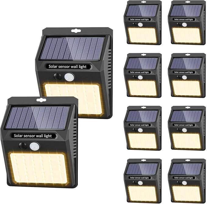 Solar Lights Outdoor, 10 Pack Solar Motion Sensor Outdoor Lights by sezac