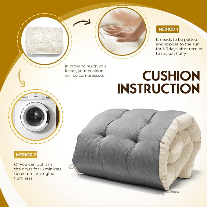 Outdoor Chaise Lounge Chair Cushion Waterproof 74.4 x 22 x 4.7 Inches Lounge - Image 6