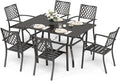 Sophia & William Patio Dining Set Metal Outdoor Table and Chairs Furniture Set by SophiaWilliam