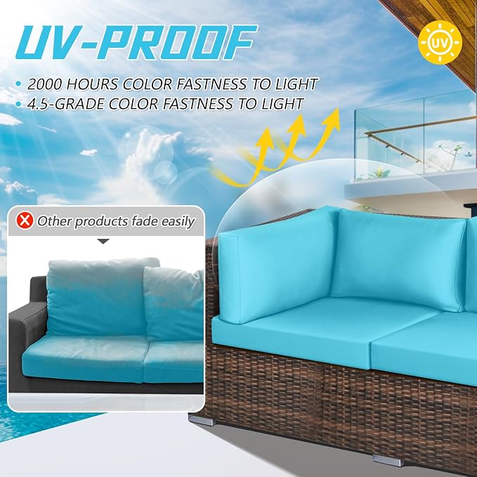 Patelai 11 Pcs Waterproof Patio Cushion Covers - Image 2