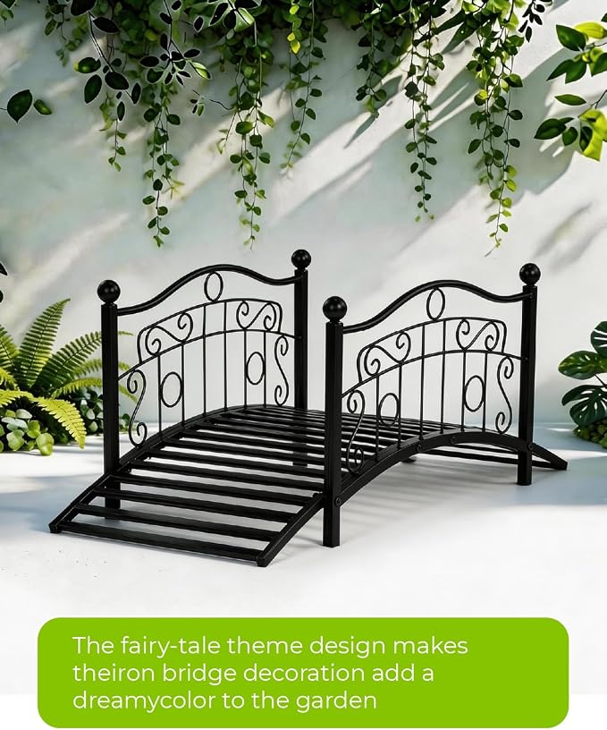 Outvita Metal Garden Bridge for Outdoor, Elegant Decorative Bridge - Image 5