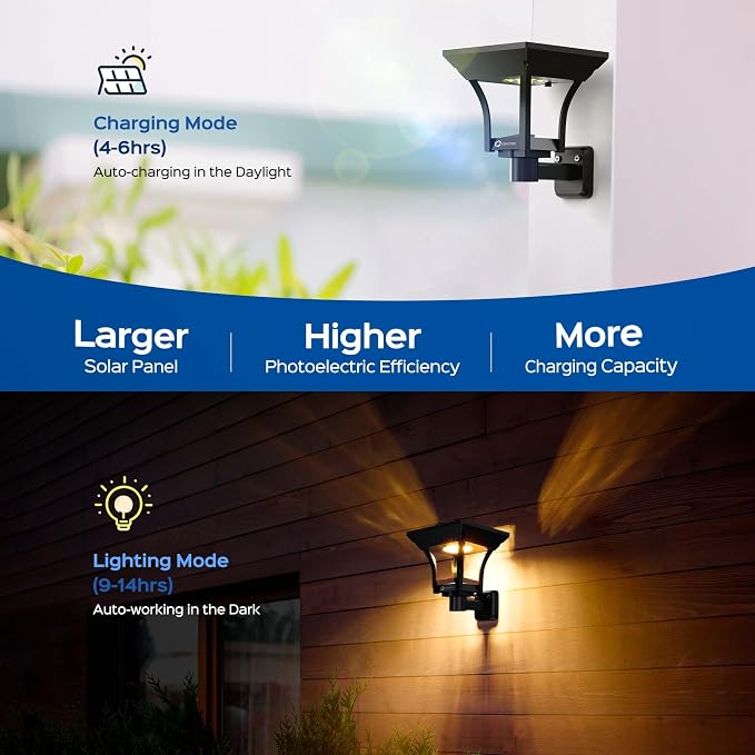 CINOTON 2-in-1 Solar Pathway Lights Outdoor - Image 3