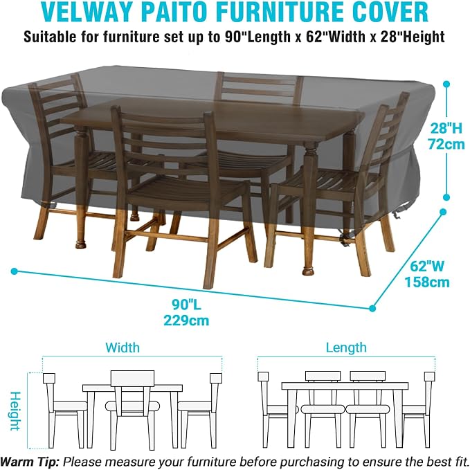 Velway Patio Table Chairs Set - Image 2