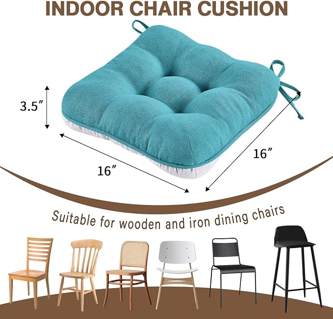 BETU Chair Cushions for Dining Chairs Set of 4, 3.5" Thick Kitchen Table Chair - Image 8