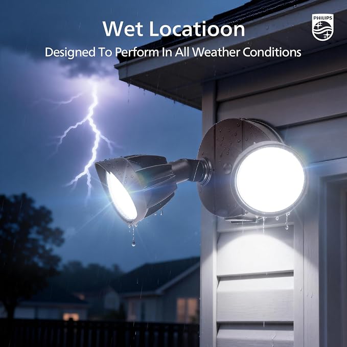 Philips 44W 3500LM ‌LED Security Flood Light‌ ‌Outdoor‌，Switch Controlled - Image 8
