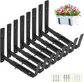 LukLoy Window Planter Box Brackets, 8 Pack Adjustable Heavy Duty Wall Mount by LukLoy
