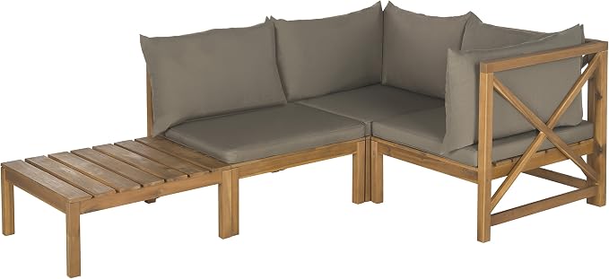 SAFAVIEH Outdoor Collection Lynwood Outdoor Sectional Sofa - Image 3