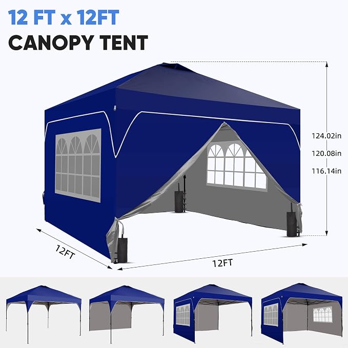 GDY 12x12FT Pop Up Canopy Tent - Image 2
