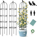 Obelisk Trellis for Garden Plants Climbing: 6ft Rustproof Metal Pipe by ONEANU