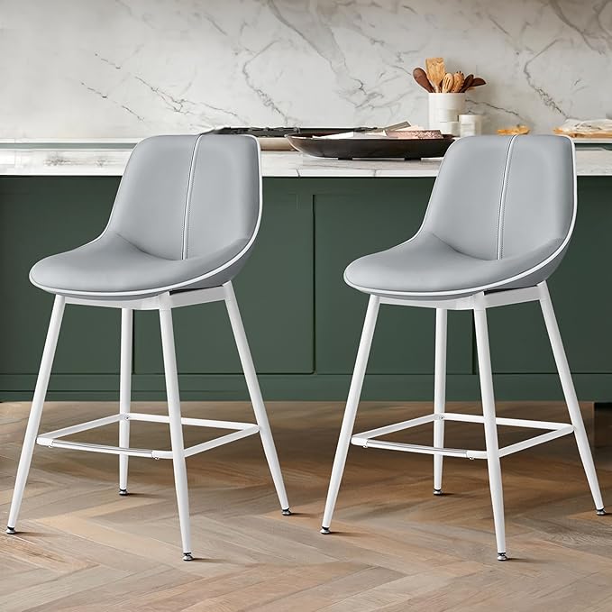 VASAGLE Bar Stools Set of 2, Counter Height Bar Stools by VASAGLEbySONGMICSHOME