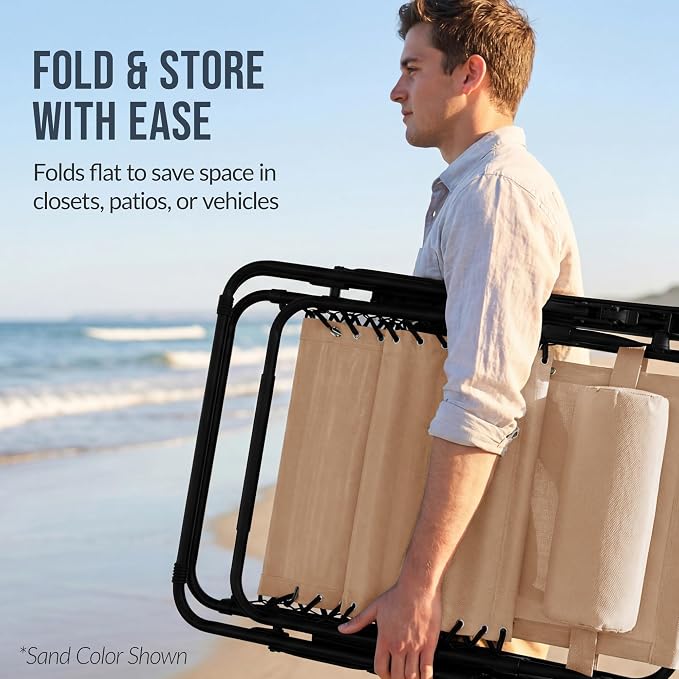 Best Choice Products Set of 2 Extra Wide Adjustable Steel Mesh Zero Gravity - Image 7